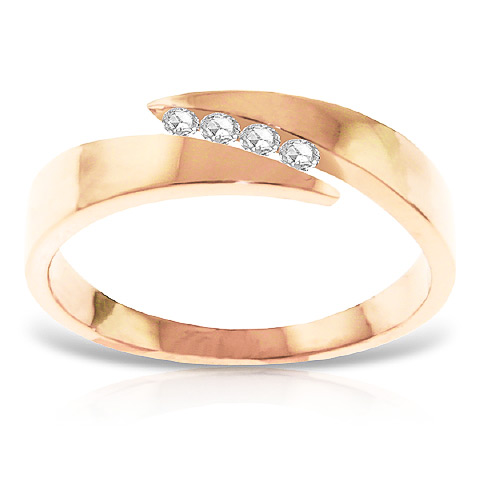 Diamond Channel Set Ring 0.12 ctw in 18ct Rose Gold