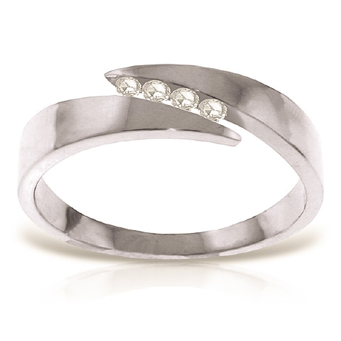 Diamond Channel Set Ring 0.12 ctw in Sterling Silver
