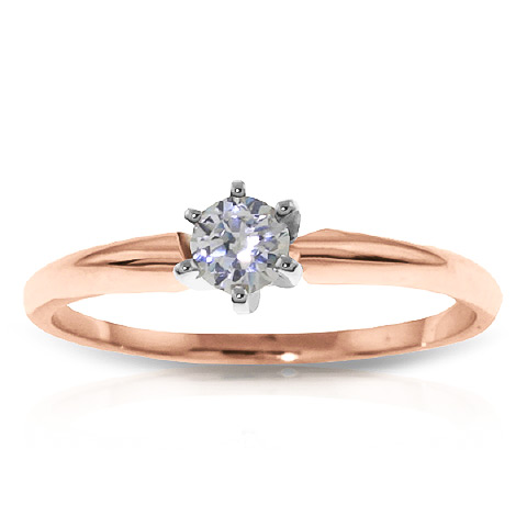 Diamond Solitaire Ring 0.15 ct in 18ct Rose Gold