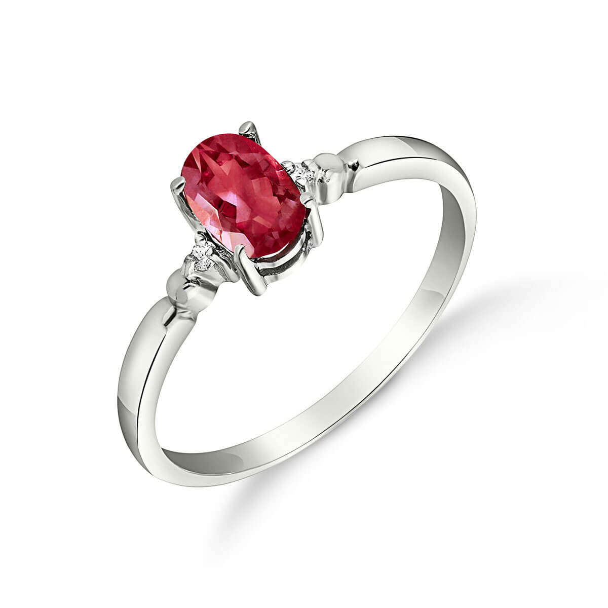 Ruby & Diamond Allure Ring in Sterling Silver