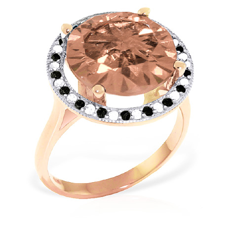 Citrine Halo Ring 6.2 ctw in 18ct Rose Gold
