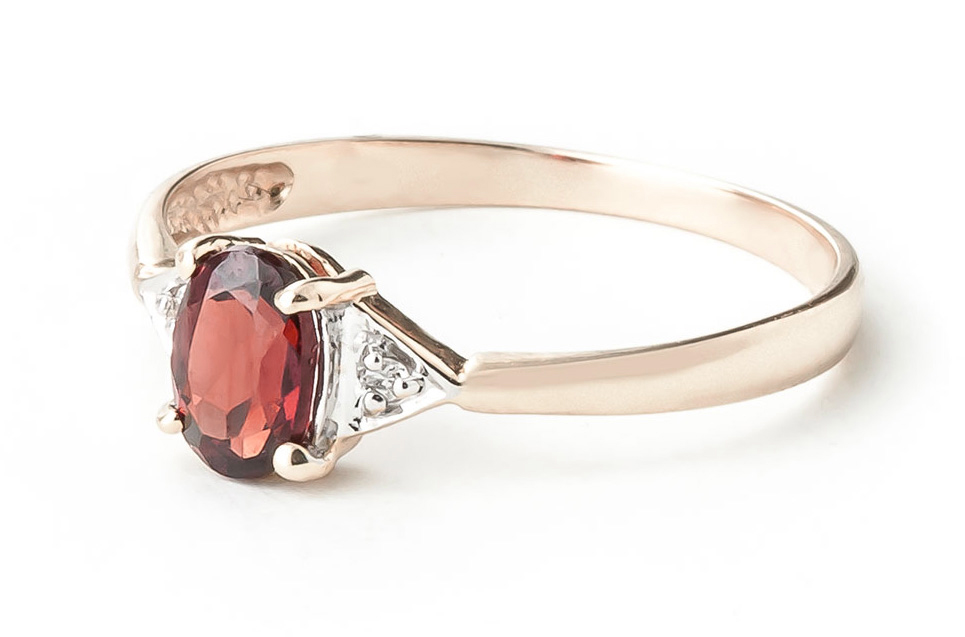 Garnet & Diamond Allure Ring in 18ct Rose Gold