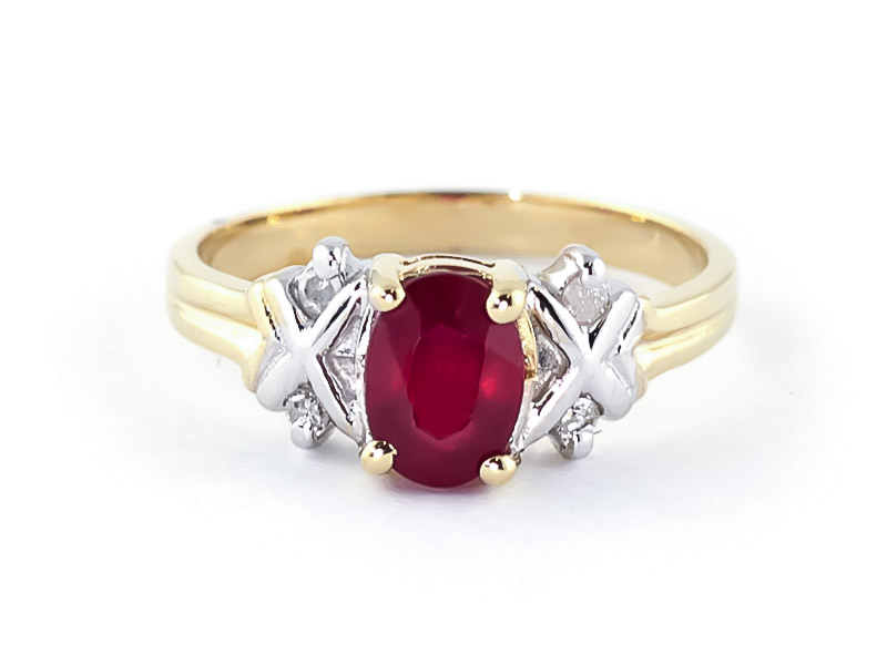 Oval Cut Ruby Ring 1.47 ctw in 18ct Gold