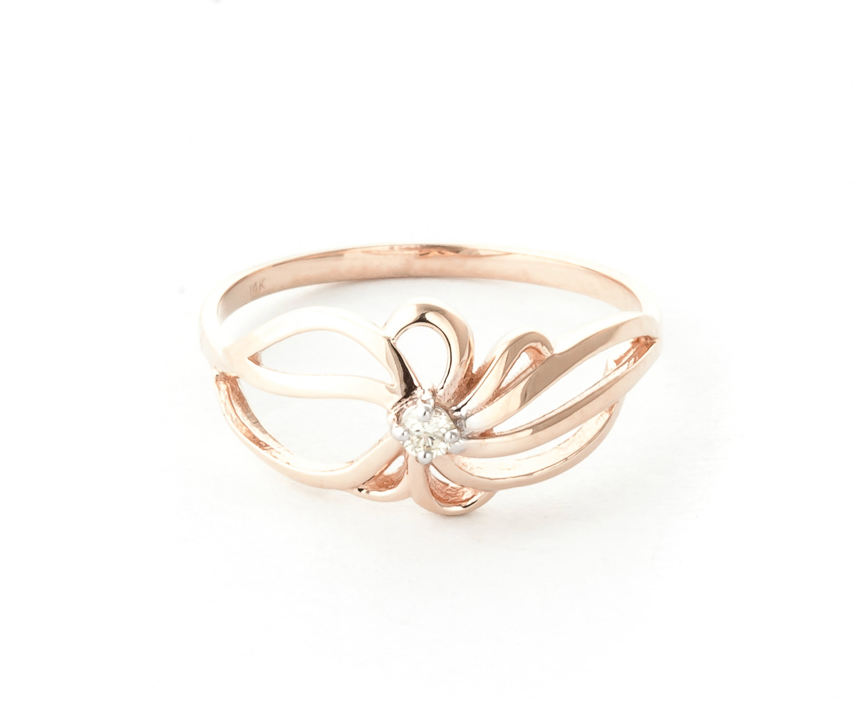 Round Cut Diamond Ring 0.05 ct in 18ct Rose Gold