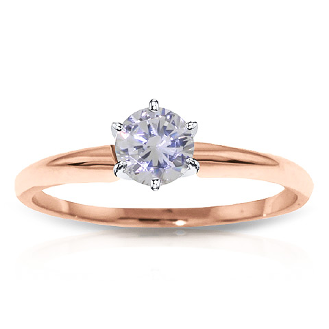 Diamond Solitaire Ring 0.35 ct in 18ct Rose Gold