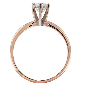 Diamond Solitaire Ring 0.75 ct in 18ct Rose Gold
