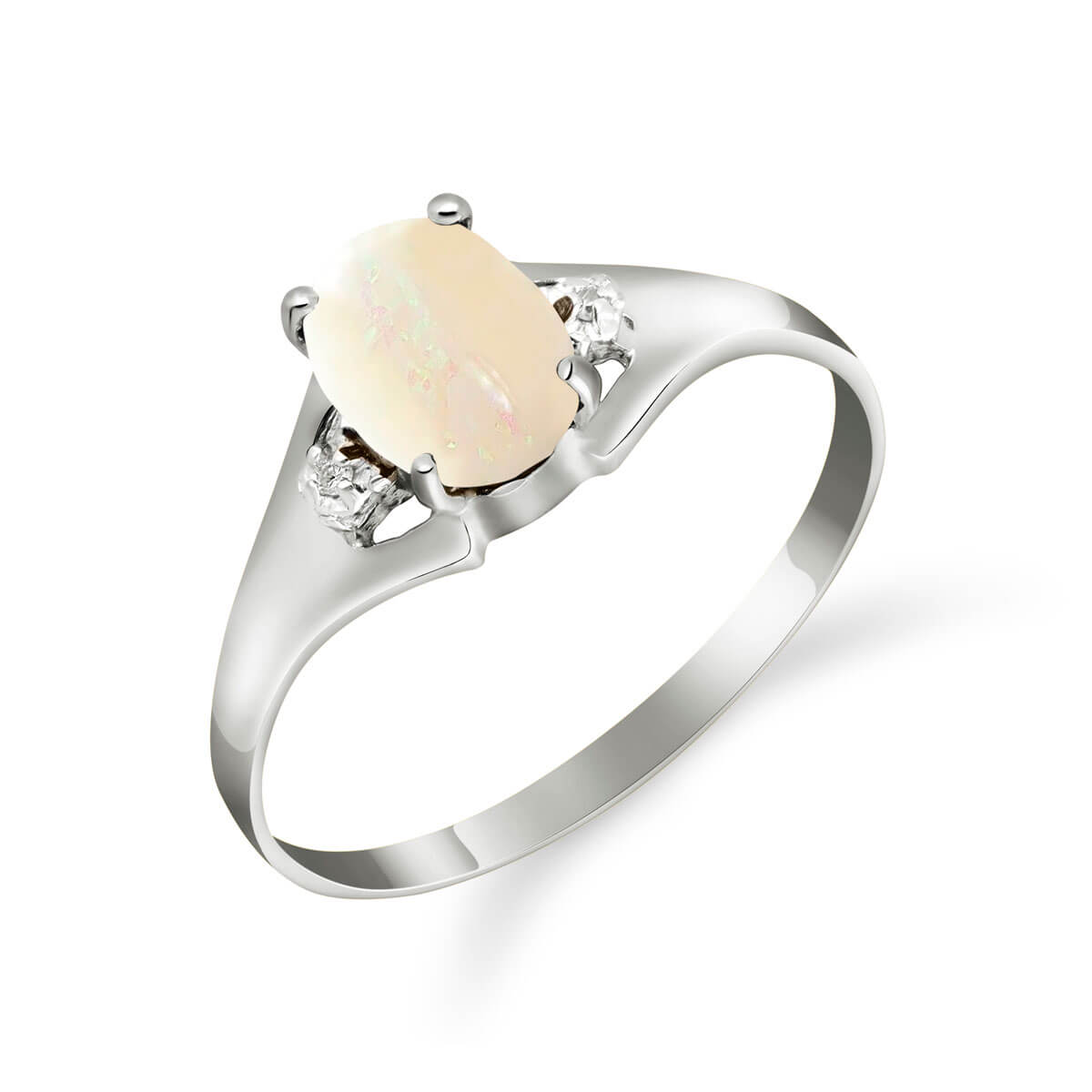 Opal & Diamond Desire Ring in Sterling Silver