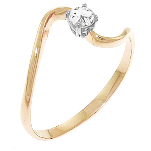 Round Cut Diamond Ring 0.15 ct in 18ct Rose Gold