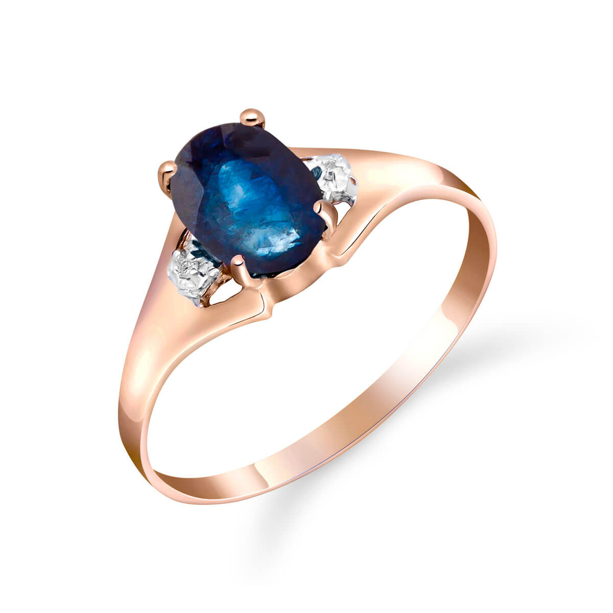 Sapphire & Diamond Desire Ring in 18ct Rose Gold