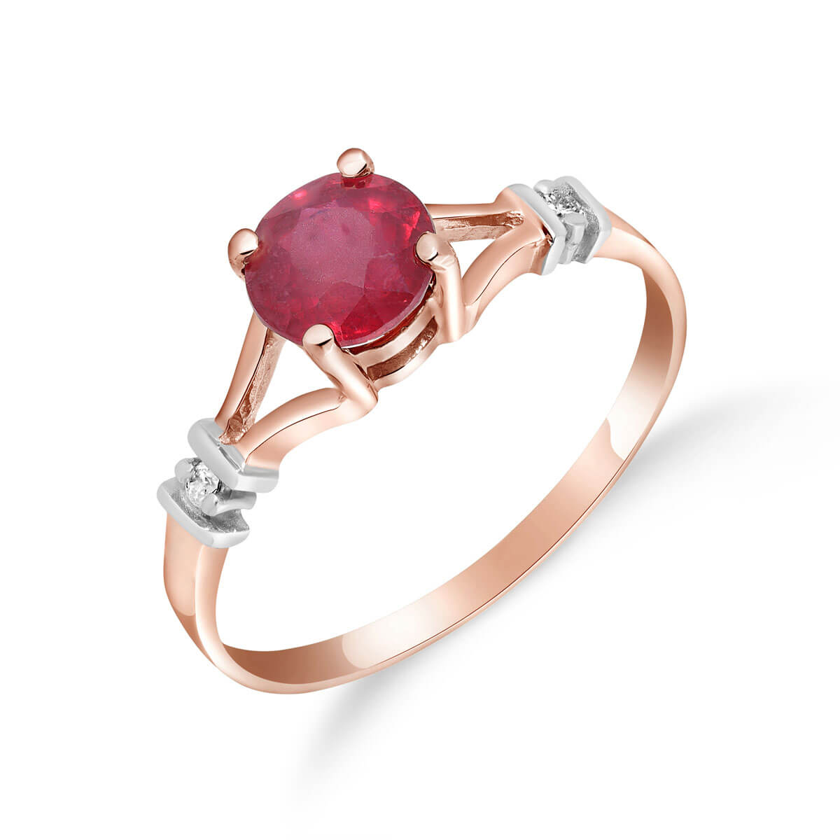 Ruby & Diamond Aspire Ring in 18ct Rose Gold