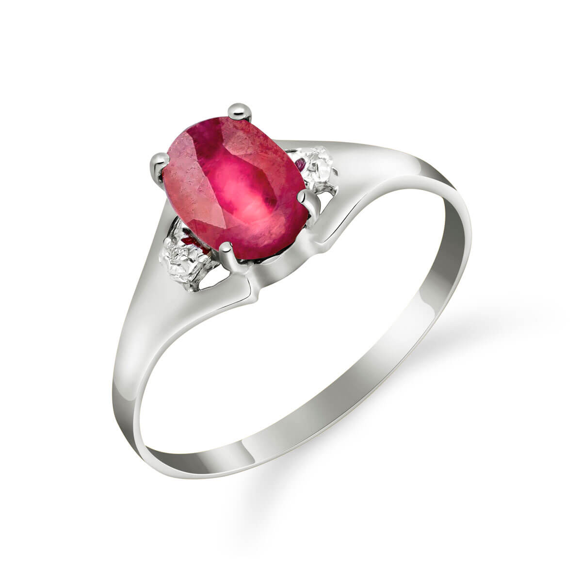 Ruby & Diamond Desire Ring in 18ct White Gold