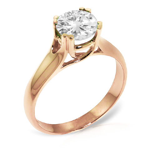 Diamond Solitaire Ring 1 ct in 9ct Rose Gold