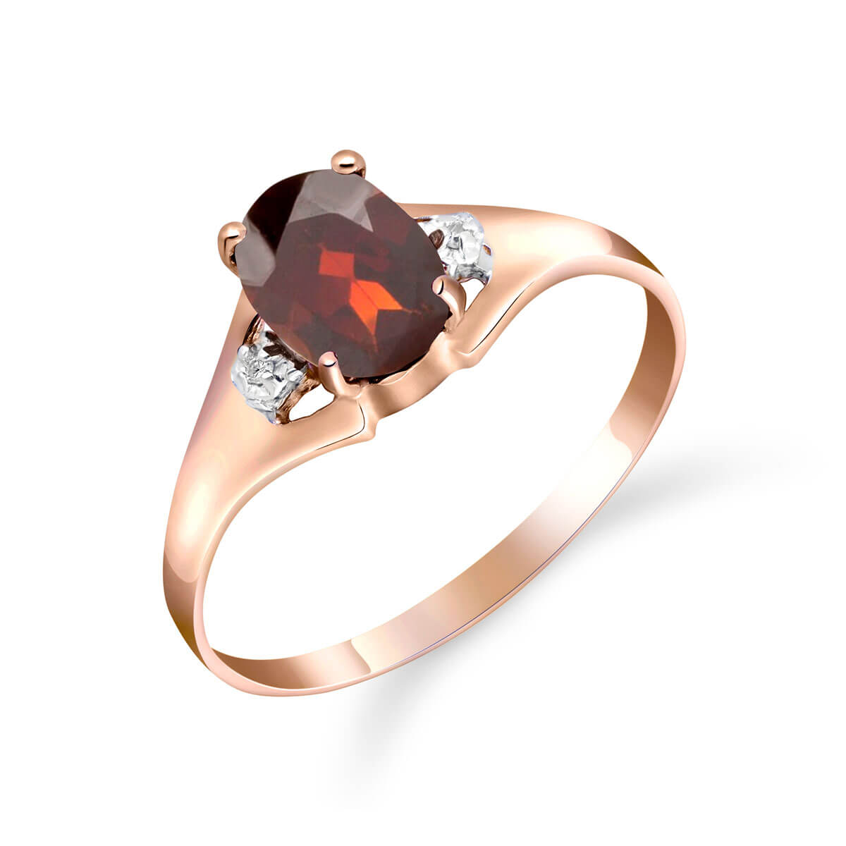 Garnet & Diamond Desire Ring in 9ct Rose Gold