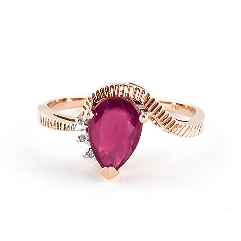 Ruby & Diamond Belle Ring in 18ct Rose Gold