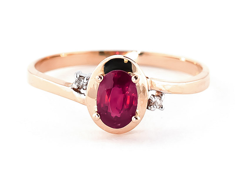 Ruby & Diamond Meridian Ring in 9ct Rose Gold