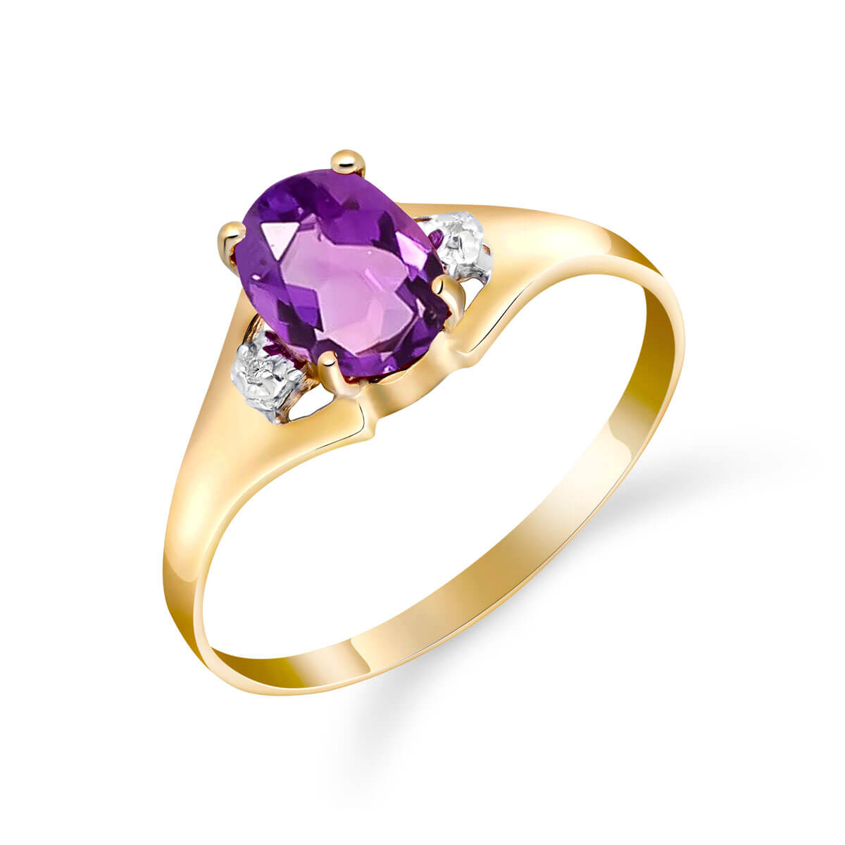 Amethyst & Diamond Desire Ring in 9ct Gold