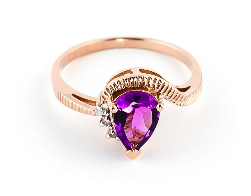 Pink Topaz & Diamond Belle Ring in 9ct Rose Gold
