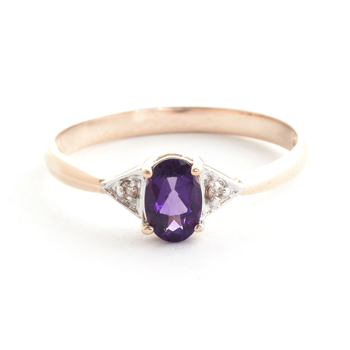 Amethyst & Diamond Allure Ring in 18ct Rose Gold