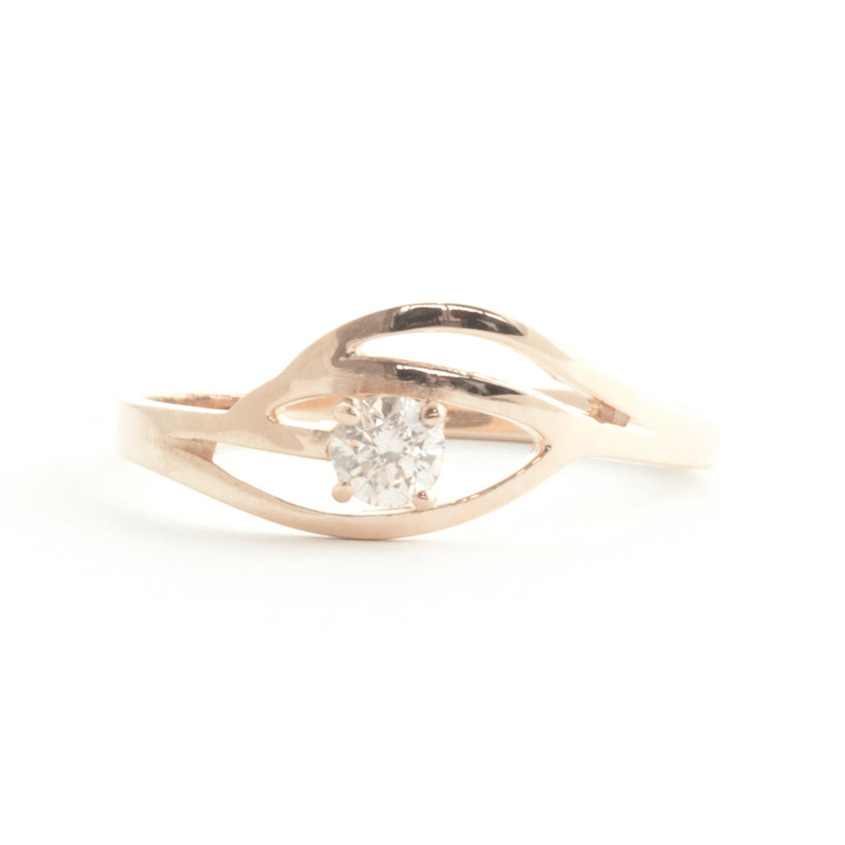 Round Cut Diamond Ring 0.15 ct in 9ct Rose Gold