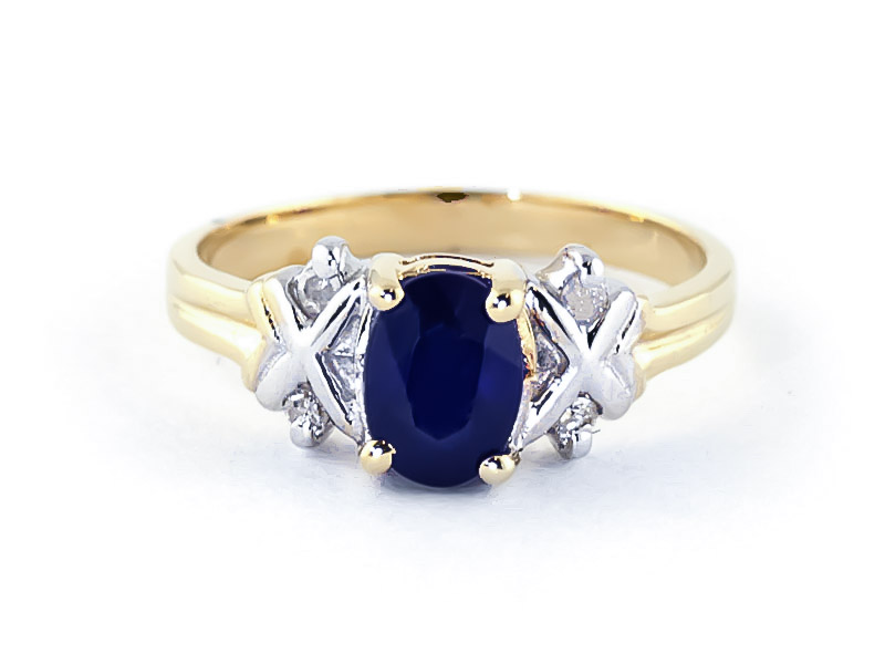 Oval Cut Sapphire Ring 1.47 ctw in 9ct Gold