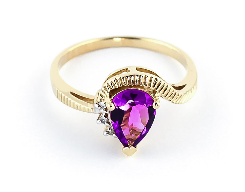 Pink Topaz & Diamond Belle Ring in 18ct Gold