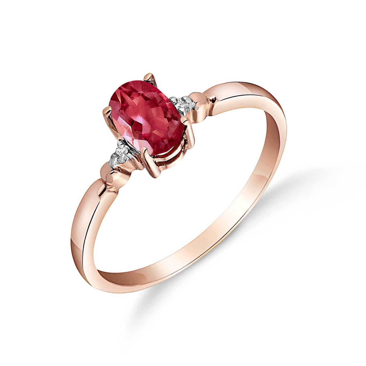 Ruby & Diamond Allure Ring in 9ct Rose Gold