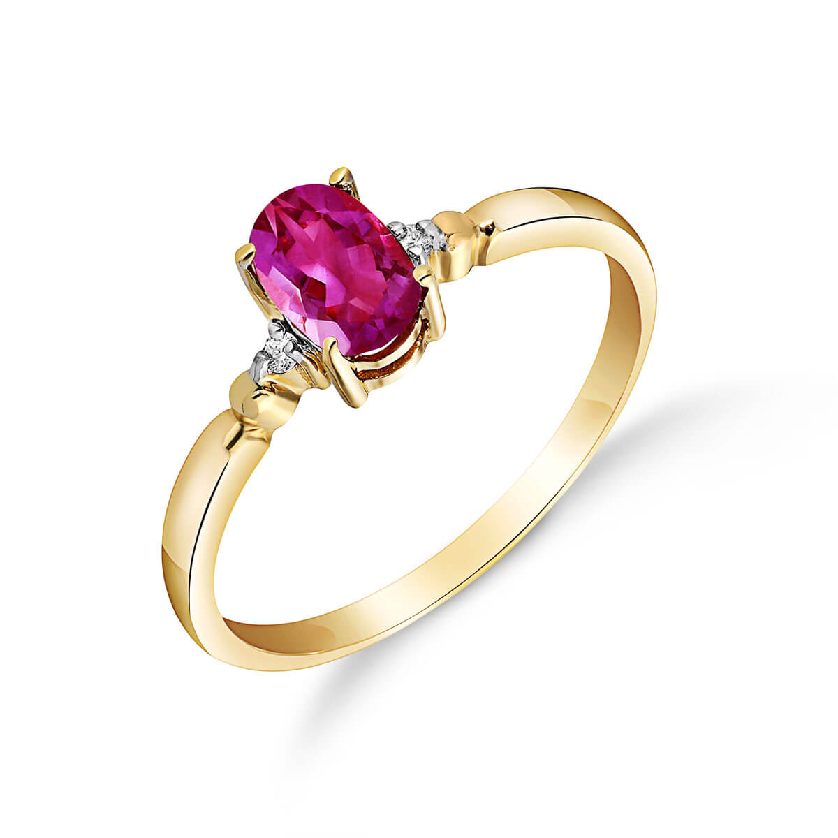 Pink Topaz & Diamond Allure Ring in 18ct Gold