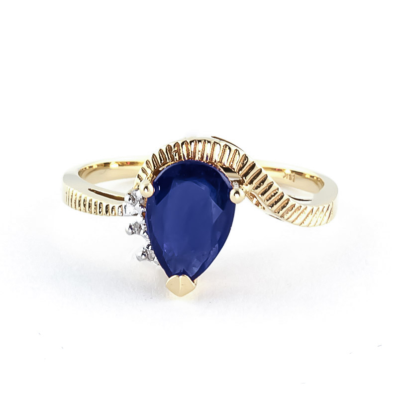 Sapphire & Diamond Belle Ring in 9ct Gold
