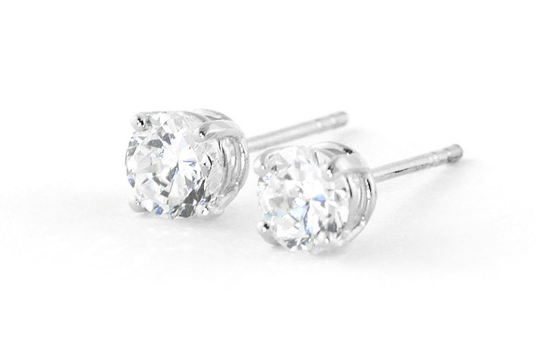 Diamond Stud Earrings 0.5 ctw in 9ct White Gold