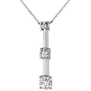 Round Cut Diamond Pendant Necklace 0.1 ctw in 9ct White Gold