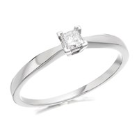 Platinum Princess Cut Diamond Solitaire Ring - 15pts - AGI Certificated - D0821-O