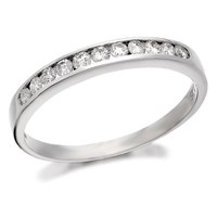 Platinum Diamond Half Eternity Ring - 1/4ct - D0823-O