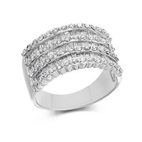 9ct White Gold 1 Carat Diamond Band Ring - D6831-M