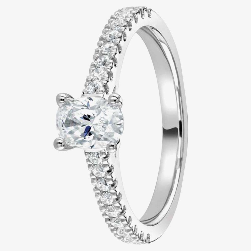 1888 Collection Platinum Certificated 0.70ct Oval Diamond Solitaire Ring RI-2250(7X5)(.70CT PLUS) H/SI1/0.94ct