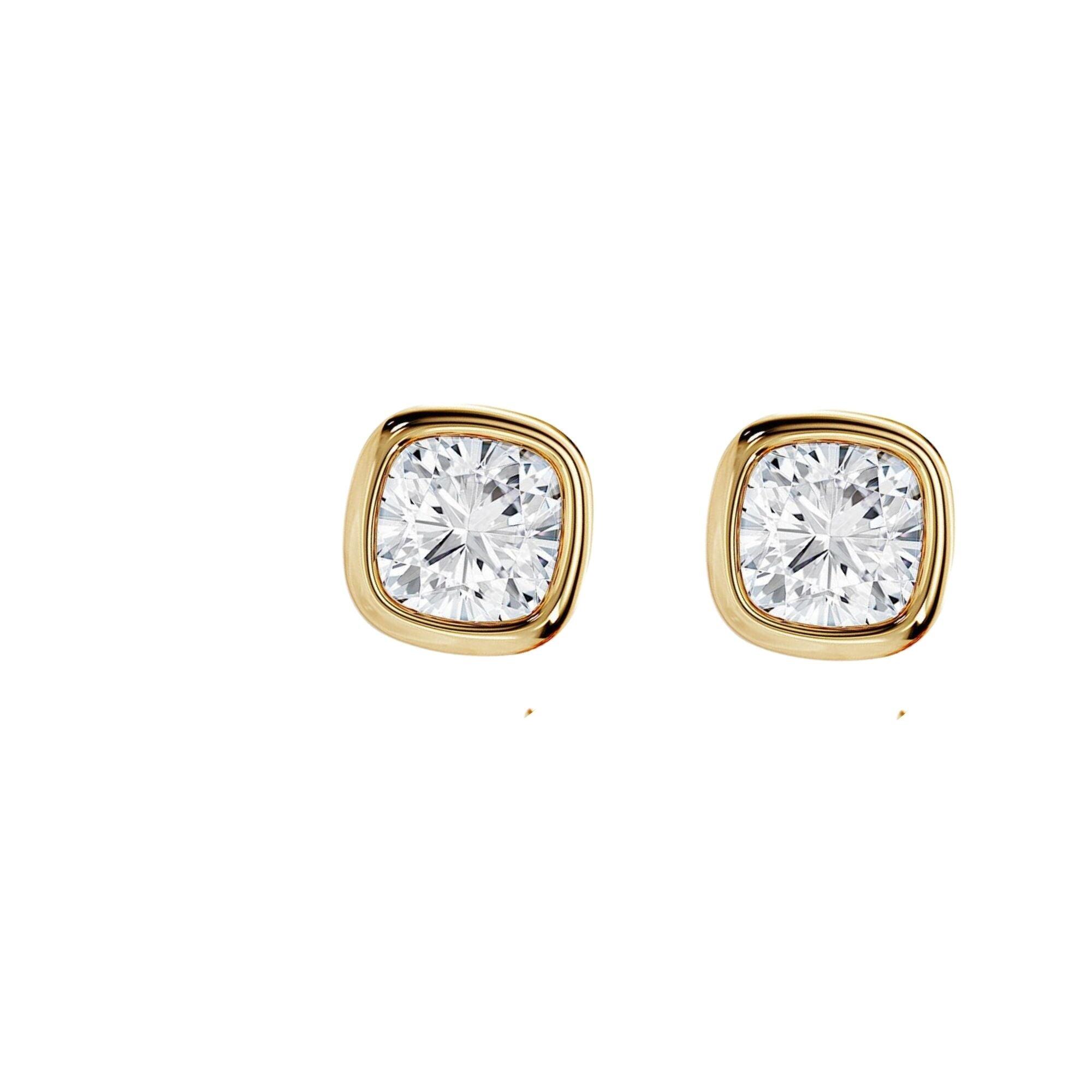 Womens Lily Flo Jewellery Canopus Cushion Cut Diamond Earrings