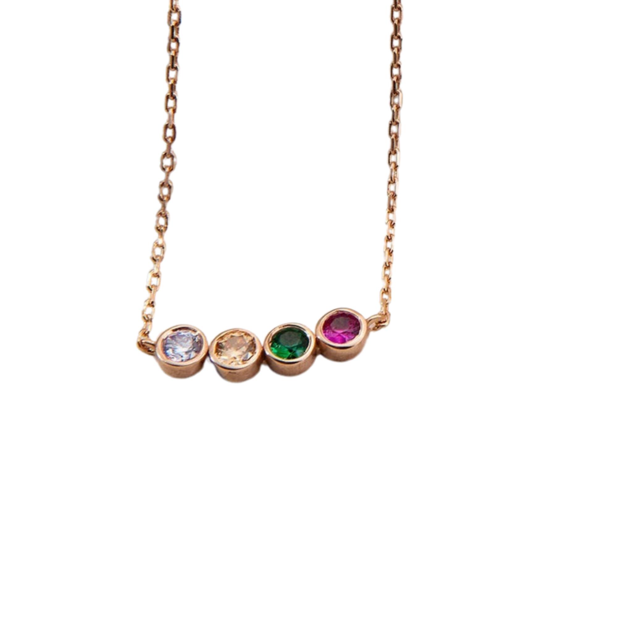 Womens Lily Flo Jewellery Circinius Birthstone Bar Necklace
