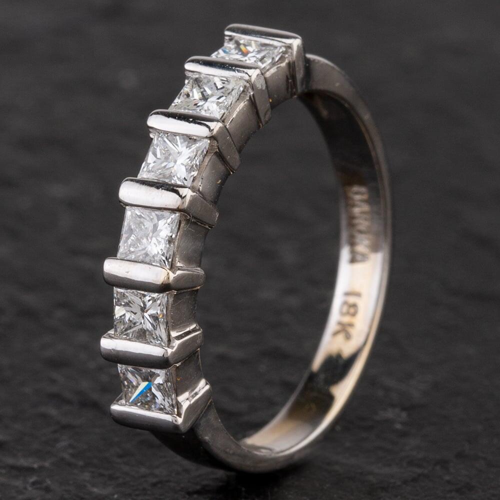 Pre-Owned 18ct White Gold Princess Cut Diamond Ring 4328565