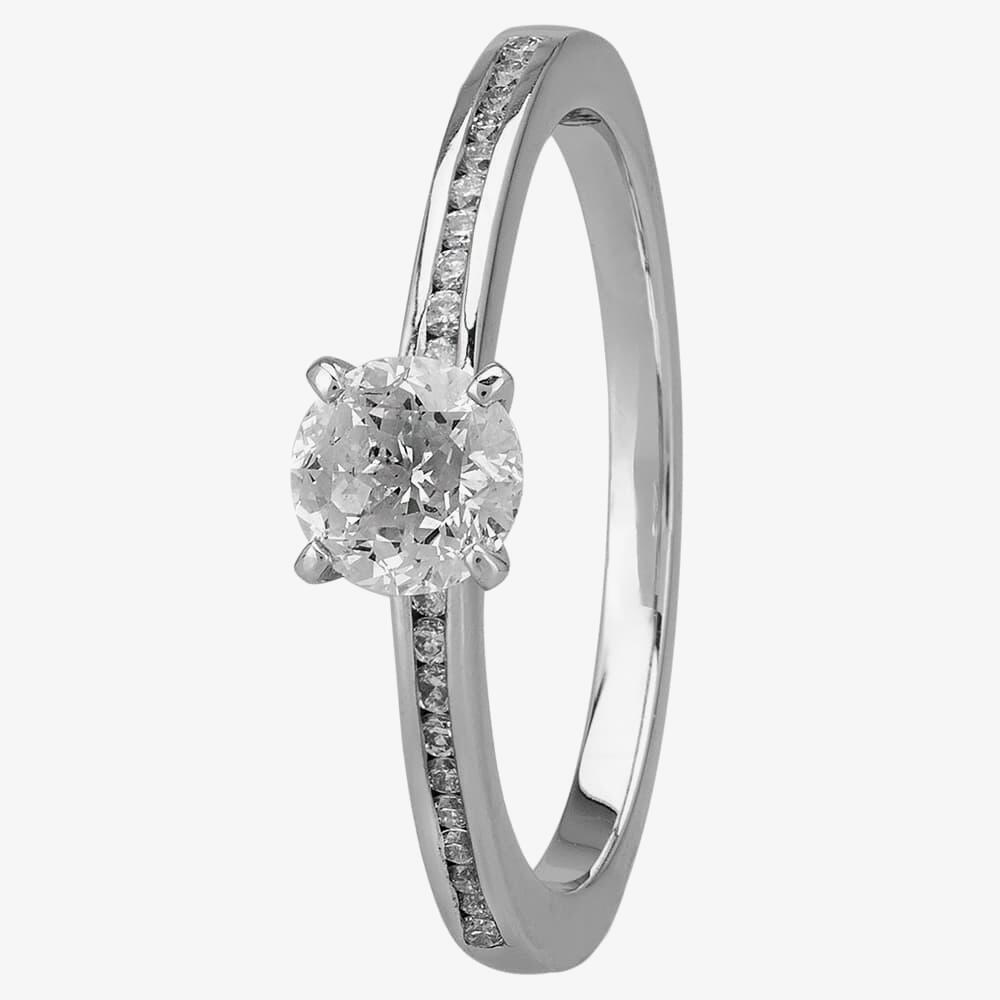 Mastercut Simplicity Four Claw 18ct White Gold 0.50ct Diamond Solitaire Ring C5RG007 050W