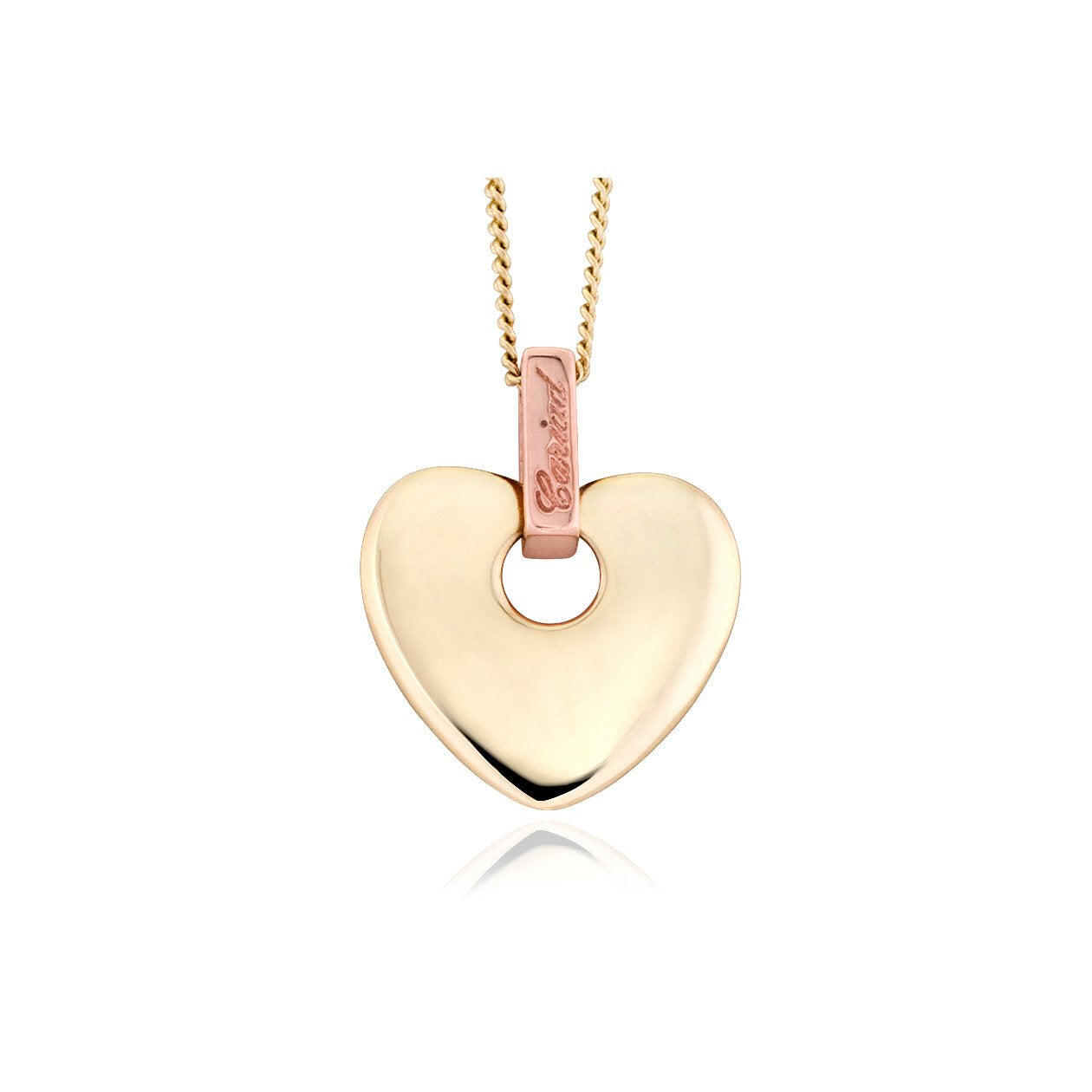 Clogau Cariad Yellow And Rose Gold Diamond Pendant - Default Title / Silver