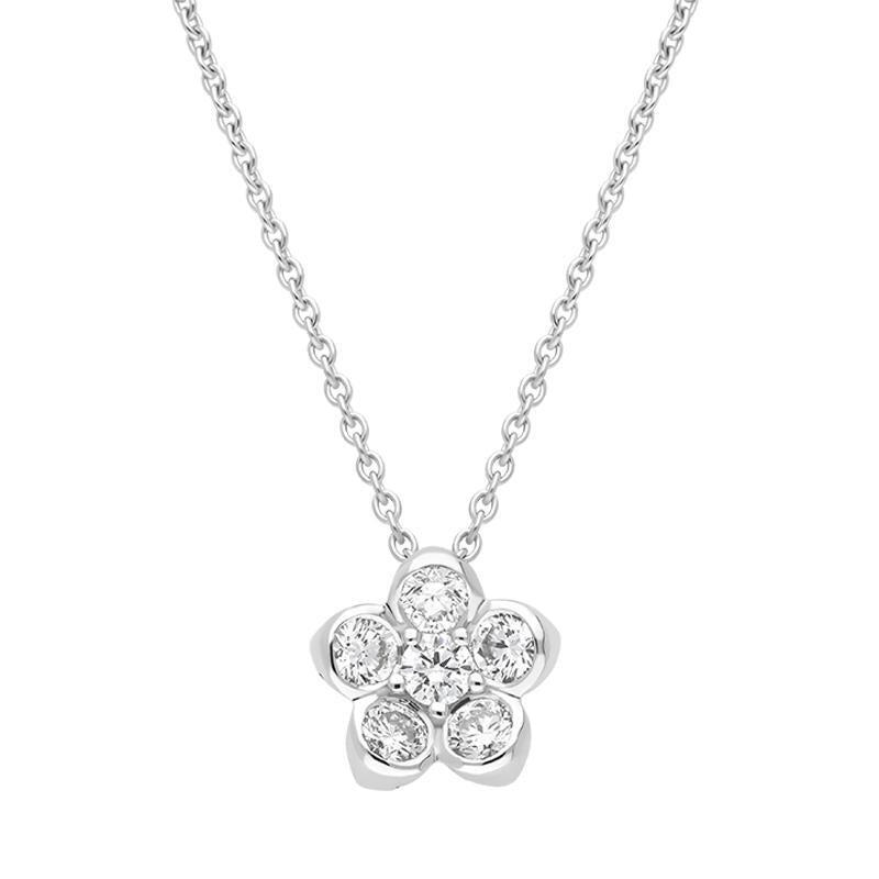 Hans D. Krieger 18ct White Gold 0.60ct Diamond Flower Necklace
