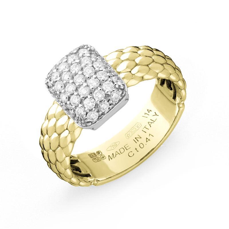 Fope Flex'It Vendome 18ct Yellow Gold 0.41ct Diamond Ring