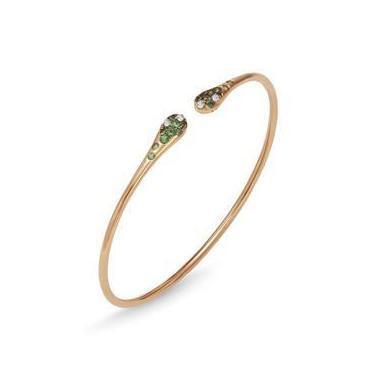 Ponte Vecchio Iside Flex 18ct Rose Gold 0.34ct Emerald Diamond Bangle - Default Title / Rose Gold