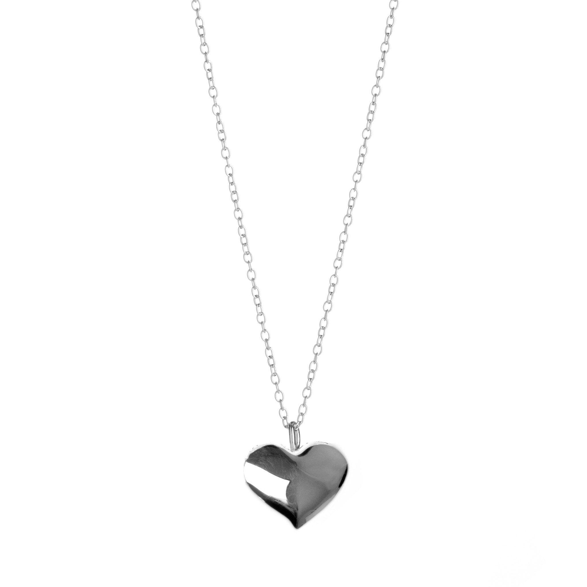 Rachel Galley Amore Sterling Silver Heart Plain Necklace - Default Title / Silver