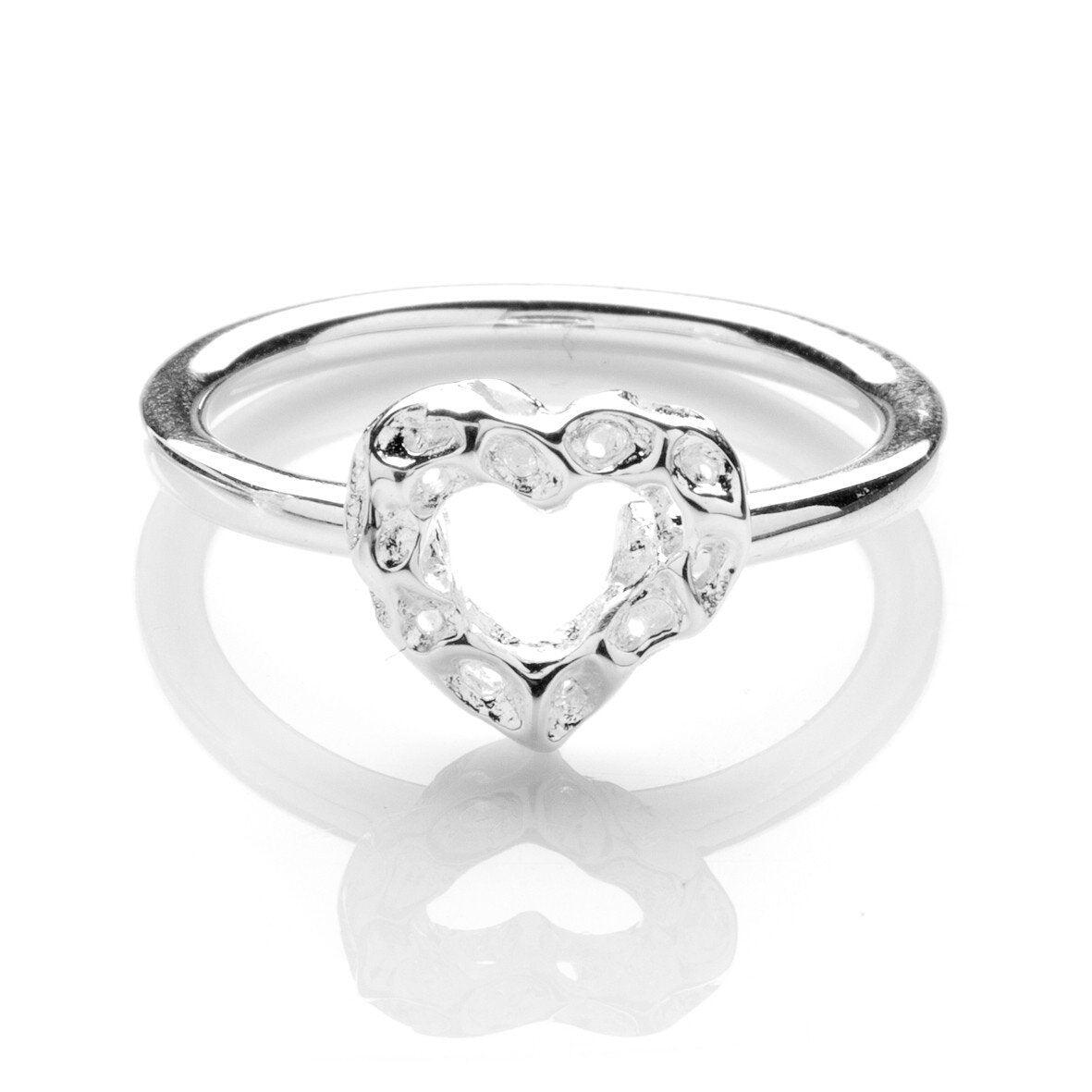 Rachel Galley Amore Sterling Silver Open Heart Ring - Default Title / Silver