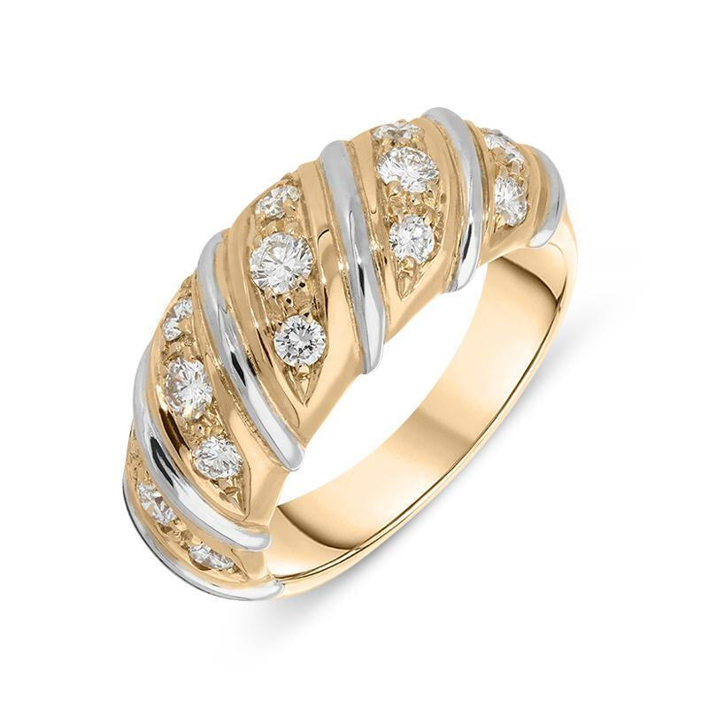 Picchiotti 18ct Rose & White Gold 0.61 Carat Diamond Twist Ring - N