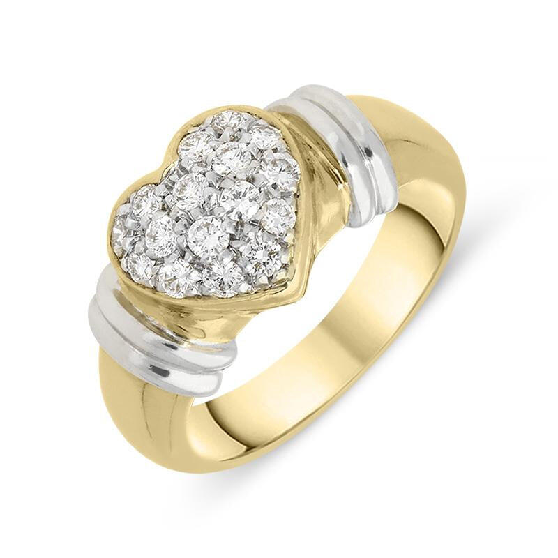 Picchiotti 18ct Yellow Gold 0.31ct Diamond Heart Ring - K