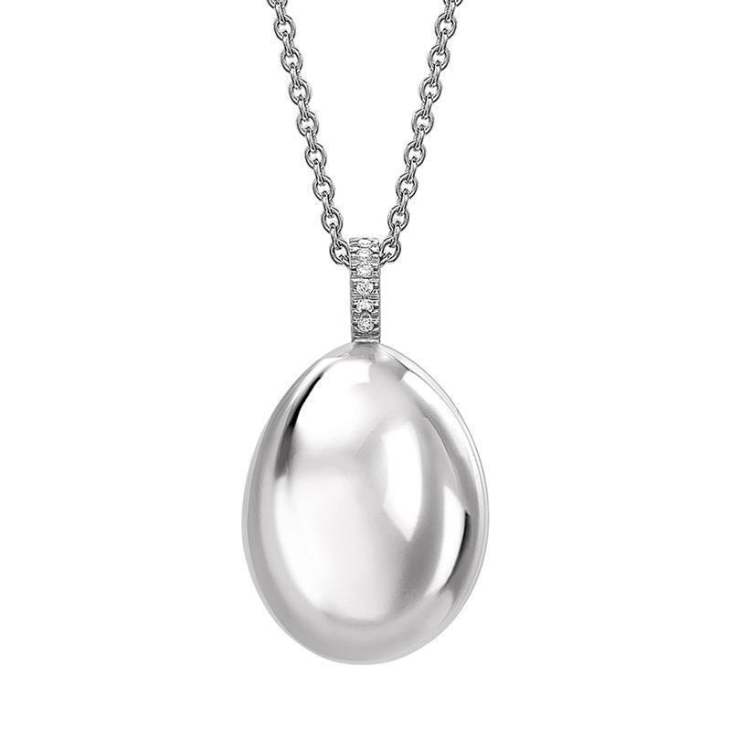 Faberge Imperial Simple 18ct White Gold Pendant - Default / White Gold