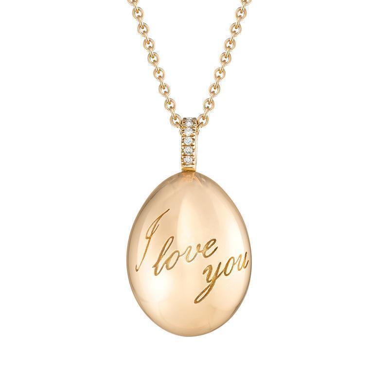 Faberge Simple I Love You 18ct Yellow Gold Pendant - Default / Yellow Gold