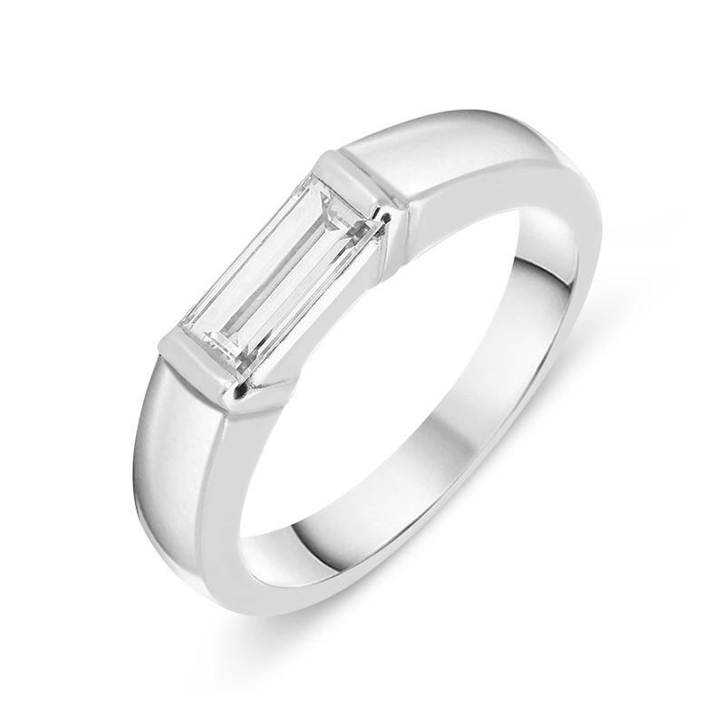Platinum 0.55ct Diamond Baguette Cut Ring - I