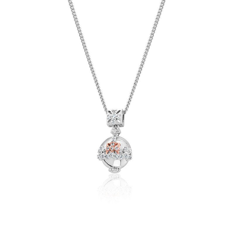 Clogau Royal Crown Sterling Silver White Topaz Pendant - Default Title / Sterling Silver